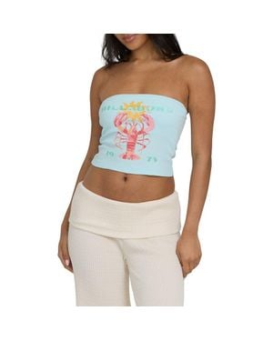Billabong Cocoa Graphic Strapless Top - Blue