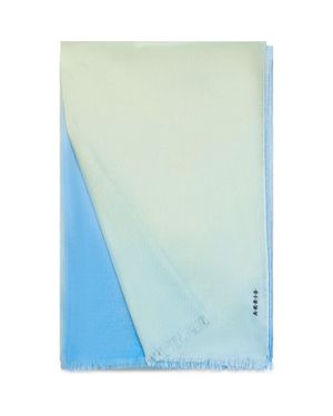 Akris Sunbeam Cashmere Fringe Scarf - Blue