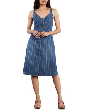 Wash Lab Denim True Sleeveless Denim Dress - Blue