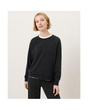 Pact Organic Cotton Weekends Relaxed Raglan Sweatshirt - Black