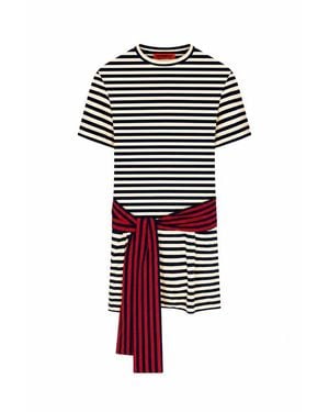 Simon Miller Lottie T-Shirt Dress With Tie Waist - White