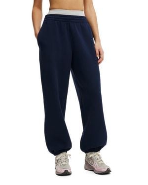 Cotton On Active Plush Boyfriend Jogger - Blue