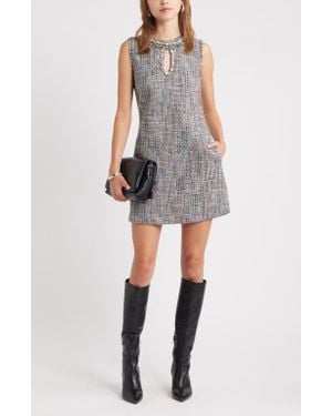 Chelsea28 Embellished Tweed Shfit Minidress - Multicolor