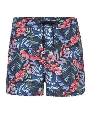 Mountain Warehouse Leaf Print Stretch Boardshorts - Blue