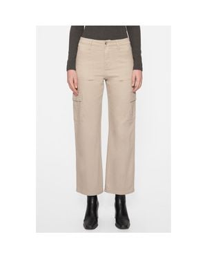 Bayeas Angel High Waist Ankle Cargo Pants - Natural