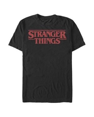 Stranger Things Bold Logo Graphic T-Shirt - Black