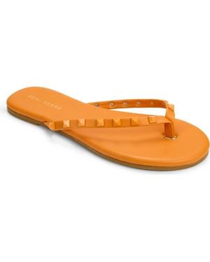 Yosi Samra Rivington Stud Flip Flop - Orange