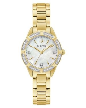 Bulova Sutton Mother-Of-Pearl & Diamond Bracelet Watch, 28Mm - Metallic