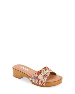 Steve Madden Fredi Platform Slide Sandal - Brown