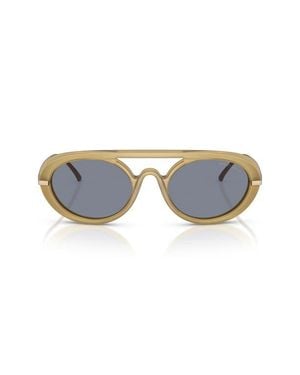Armani Ar8256 52Mm Oval Sunglasses - Blue