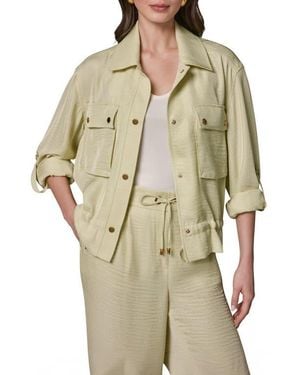Donna Karan Roll Tab Sleeve Jacket - Natural