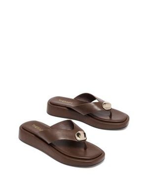 Therapy Australia Val Square Toe Thong Sandal - Brown