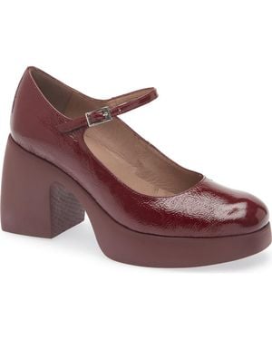Wonders Mary Jane Platform Pump - Red