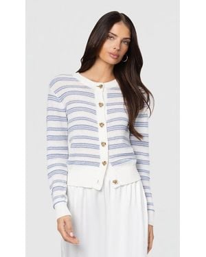 Generation Love Laurel Stripe Cardigan - White