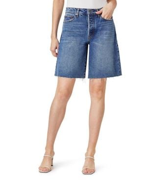 Habitual Easy Long Cutoff Denim Shorts - Blue