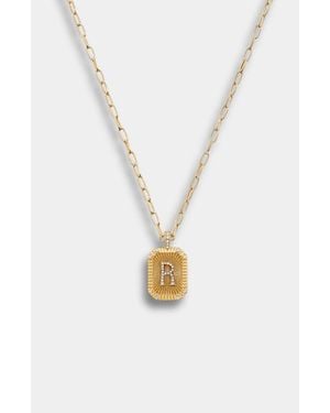 Stella & Dot Heirloom Initial Pendant Necklace - White