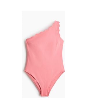 H&M One-Shoulder Padded-Cup Swimsuit - Pink
