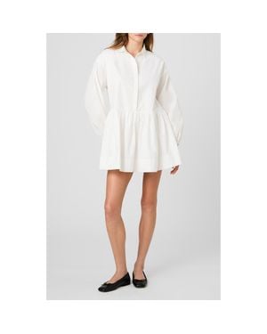 French Connection Cambria Long Sleeve Flare Shirtdress - White