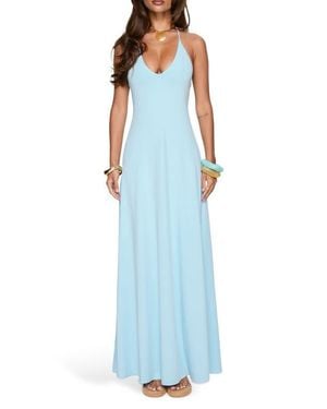 Princess Polly Palmas Halter Maxi Dress - Blue