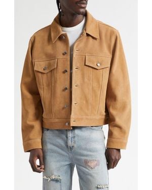 MIDNIGHT RODEO 1968 Suede Trucker Jacket - Blue