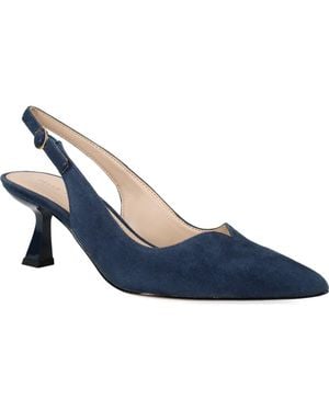 Pelle Moda Janah Slingback Pointed Toe Pump - Blue