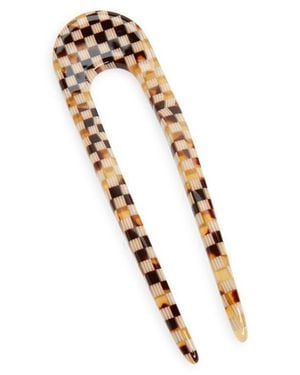 Machete French Hair Pin - White