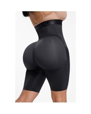 Shapellx High Waist Sculpting Shorts With Side Zip - Black
