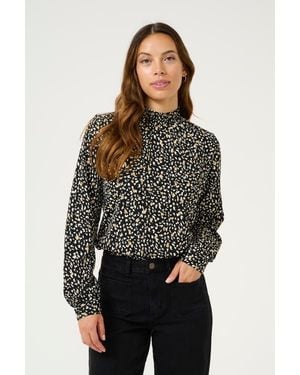 Kaffe Kamalene Dress V-Neck Above The Knee - Black