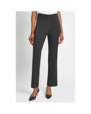 Ming Wang Pull-On Straight Leg Ankle Pants - Blue