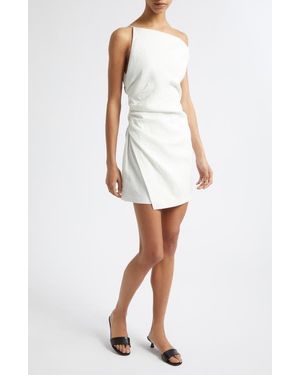 A.L.C. Leia One-Shoulder Linen Blend Dress - White