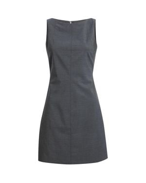 Theory Bateau Neck Sheath Dress - Gray
