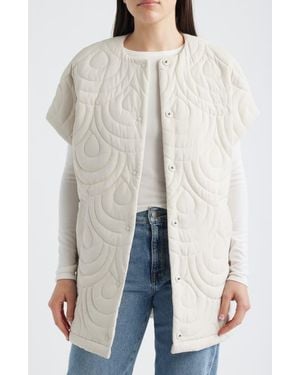 Ilse Jacobsen Blossom Short Sleeve Quilted Cape - White