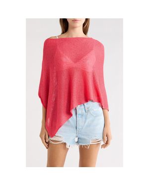 PacSun Amaris Sequin One Shoulder Poncho - Red