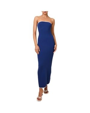 Solid & Striped The Caroline Strapless Maxi Dress - Blue