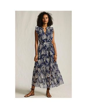 Lands' End Chiffon Maxi Dress With Ruffle Detail - Multicolor