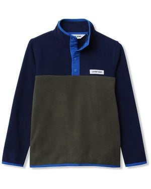 Lands' End Kids Fleece Quarter Zip - Blue
