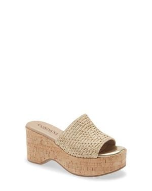 Cordani Joey Platform Slide Sandal - Natural