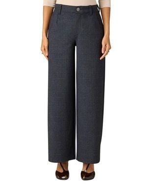 Wit & Wisdom Whitney Skyrise Flat Front Wide Leg Pants - Blue