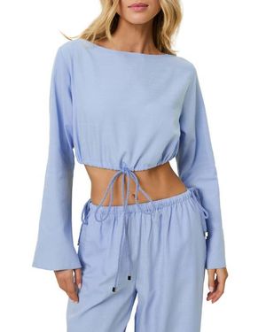 Solid & Striped The Chelley Crop Top - Blue