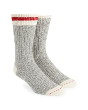 Beams Plus Plus 2-Pack Ragg Cotton Blend Socks - Gray