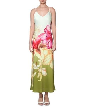 Adelyn Rae Cecilia Gradient Floral Print Slipdress - White