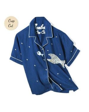Tombolo 'Teamwork' Cabana Crop Cut - Blue