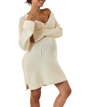 HATCH The Daria Getaway Mini Dress - Natural