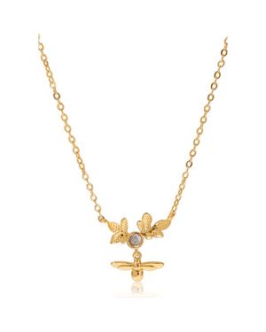 LA MENO Golden Honey Necklace - Metallic