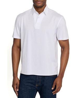 Brooklyn Brigade Solid Mapleton Luxe Cross Dyed Polo - White