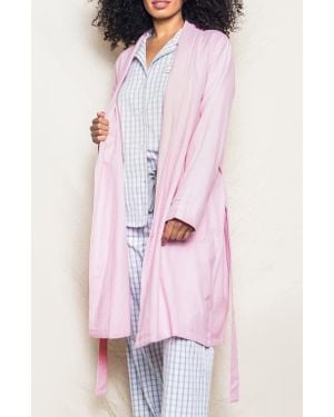 Petite Plume Cotton Flannel Robe - Pink