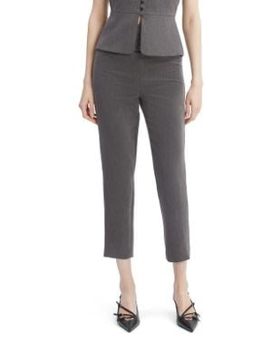 Bardot Corset High Waist Crop Pants - Gray