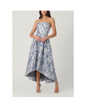 Shoshanna Midnight Dia Ithaca Jacquard Dress - Blue