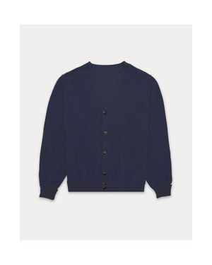 Fortela Oliver Cotton Knit Cardigan - Blue