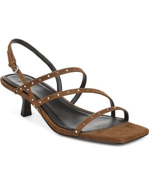 Vince Tania Studded Leather Strappy Sandal - Metallic